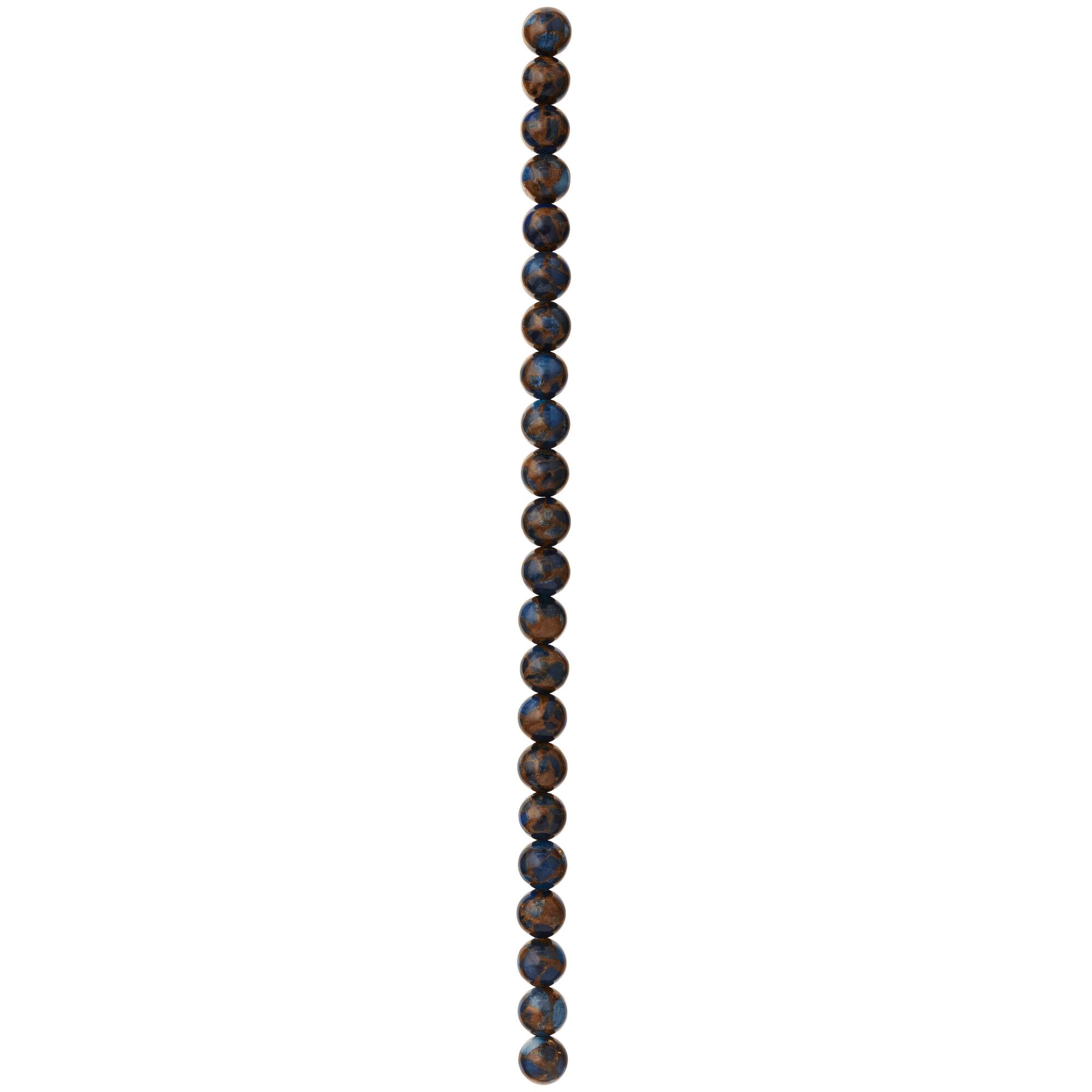 Sapphire Impression Jasper Round Beads by Bead Landing®, 8mm